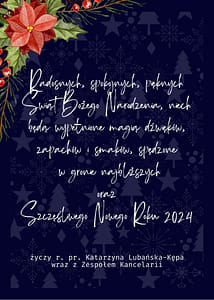 Coś się kończy, coś się zaczyna… życzenia.